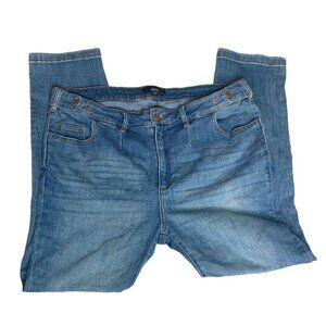 Ellos Skinny 5 Pocket Adjustable Waist Jeans Size 16